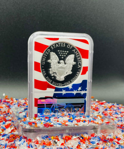 Proof 2021 (W) $1 American Silver Eagle NGC PF70 Early Releases Type 1 Flag Holder Mint Condition (1 of 6,983)