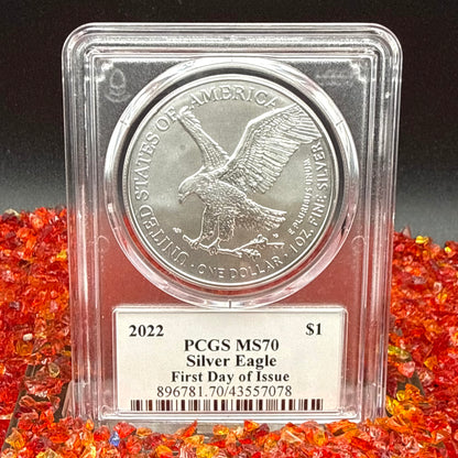 2022 $1 American Silver Eagle PCGS MS70 FDOI Thomas Cleveland Signed Rare Arrows Label 1 of 200 Mint