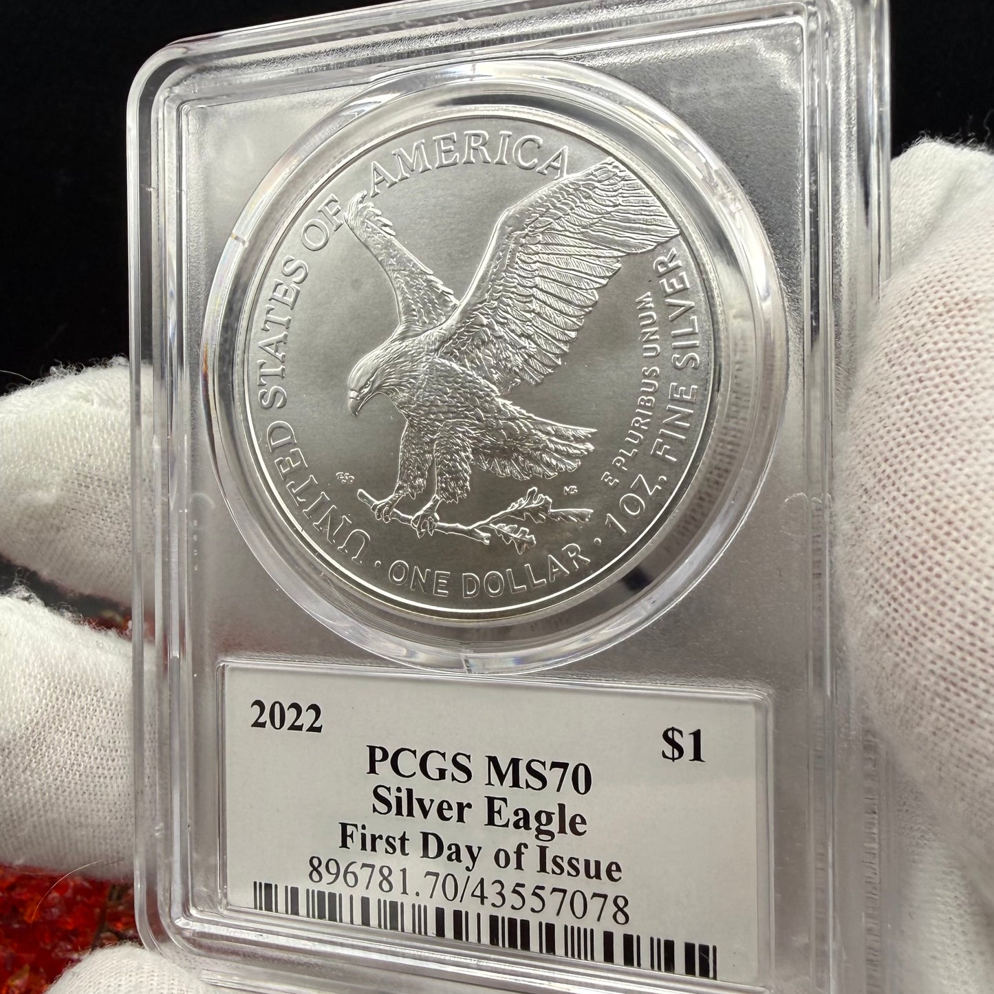 2022 $1 American Silver Eagle PCGS MS70 FDOI Thomas Cleveland Signed Rare Arrows Label 1 of 200 Mint