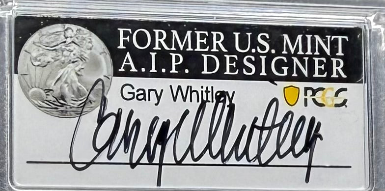 2014 $1 American Silver Eagle PCGS MS70 Gary Whitley Signed 1 of 409 Mint
