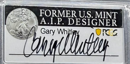 2014 $1 American Silver Eagle PCGS MS70 Gary Whitley Signed 1 of 409 Mint