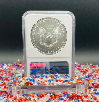 2020 (S) $1 American Silver Eagle NGC MS70 Early Releases Emergency Issue Trolley Label Rare (1 of 12,401)