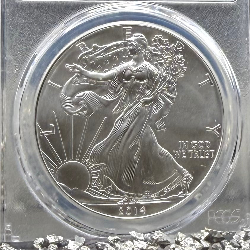 2014 $1 American Silver Eagle PCGS MS70 Gary Whitley Signed 1 of 409 Mint