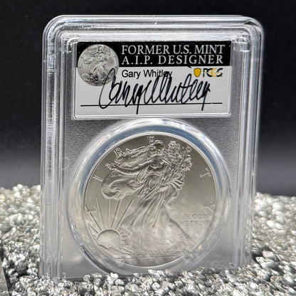 2014 $1 American Silver Eagle PCGS MS70 Gary Whitley Signed 1 of 409 Mint