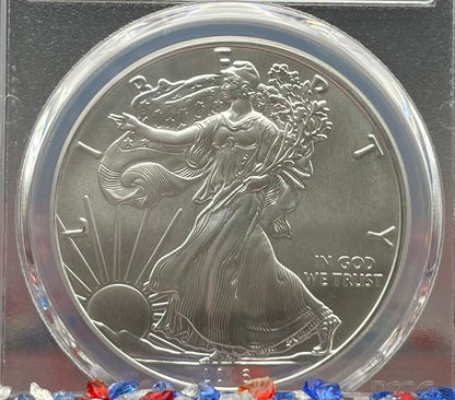 2016 $1 American Silver Eagle PCGS MS70 First Strike American Flag Label Mint Condition