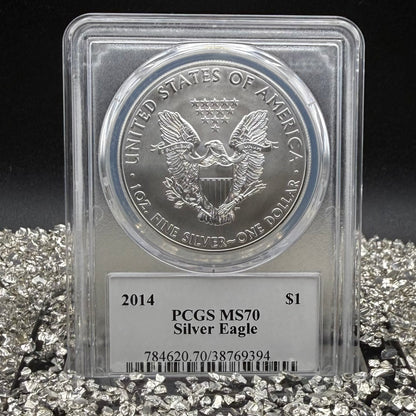 2014 $1 American Silver Eagle PCGS MS70 Gary Whitley Signed 1 of 409 Mint