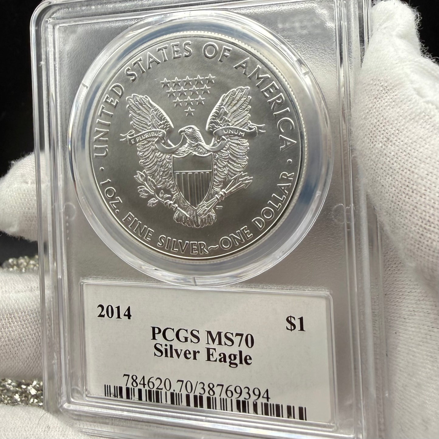 2014 $1 American Silver Eagle PCGS MS70 Gary Whitley Signed 1 of 409 Mint
