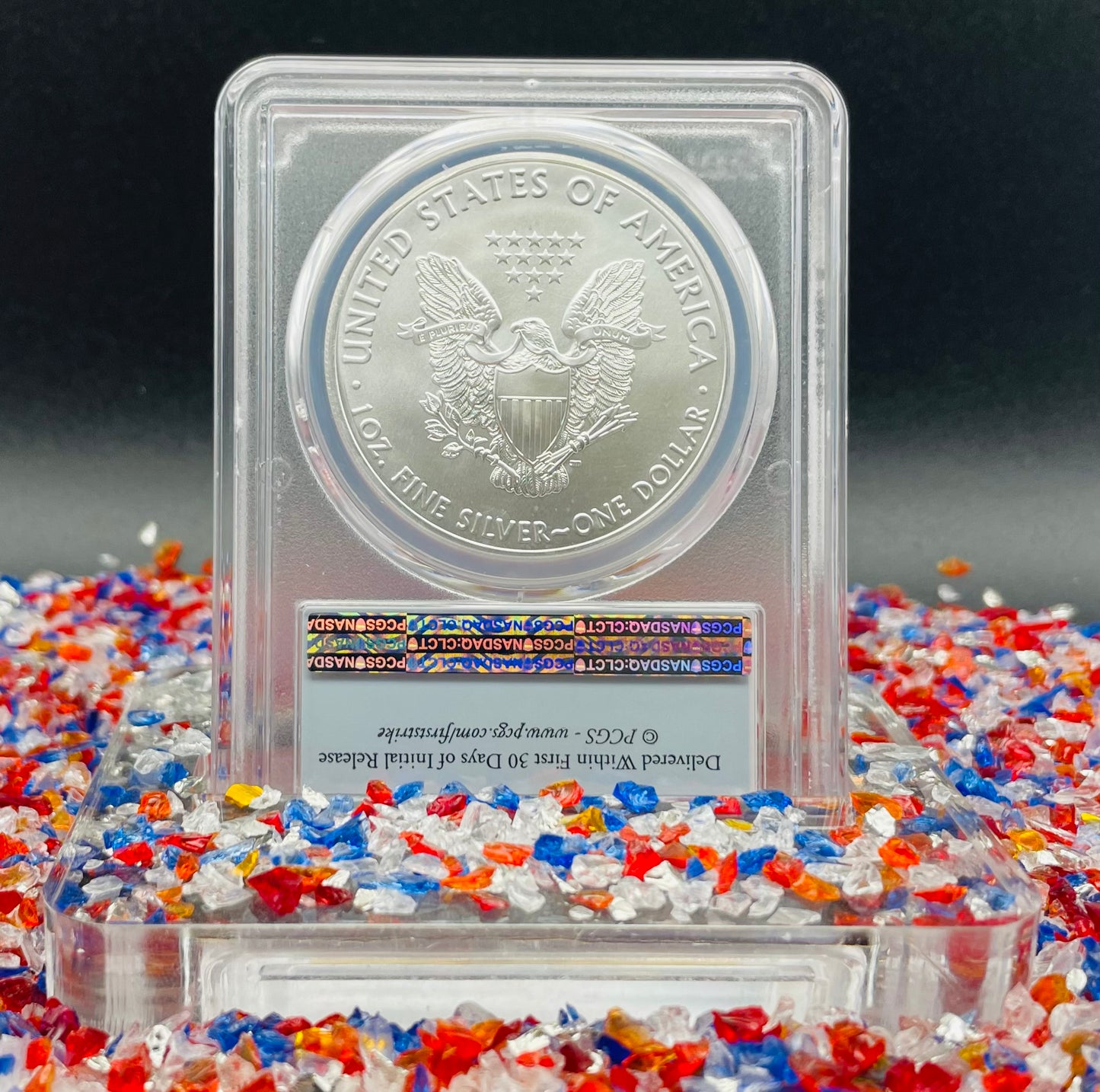 2016 $1 American Silver Eagle PCGS MS70 First Strike American Flag Label Mint Condition
