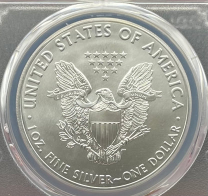 2016 $1 American Silver Eagle PCGS MS70 First Strike American Flag Label Mint Condition