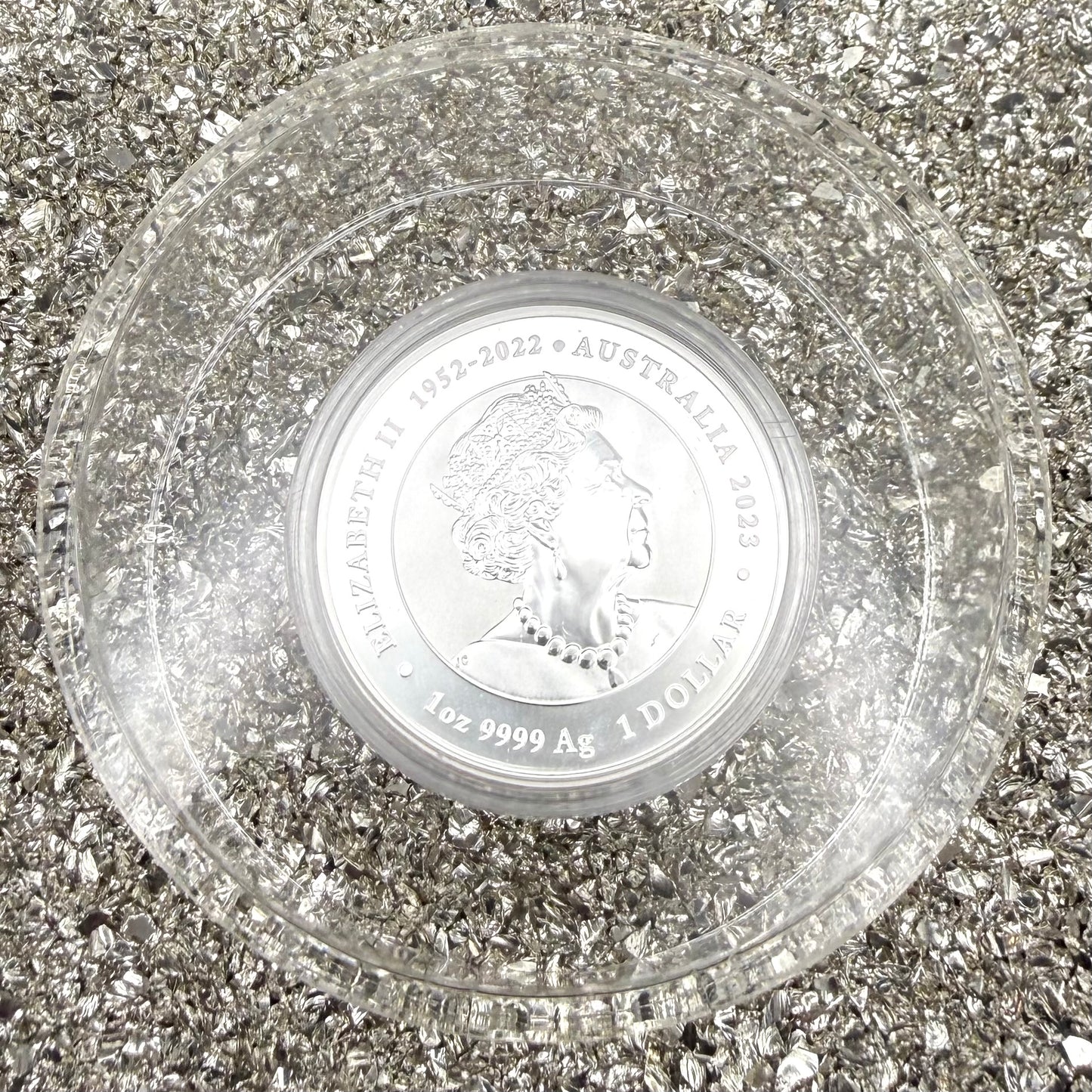 2023 Silver $1 Australia Silver Dollar Brilliant Uncirculated Myths & Legends Blue DRAGON & Red COI