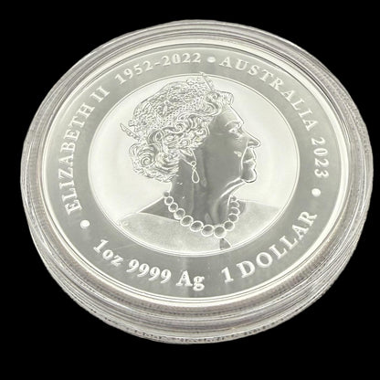 2023 Silver $1 Australia Silver Dollar Brilliant Uncirculated Myths & Legends Red DRAGON & Yellow COI