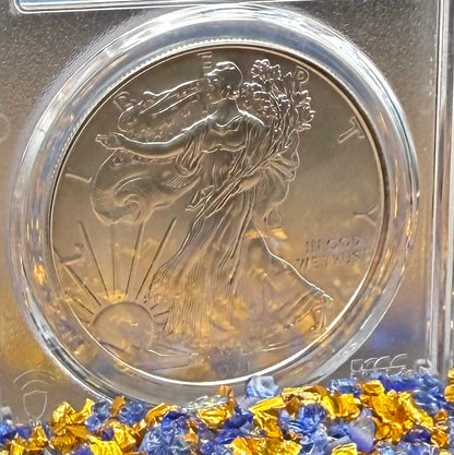 2021 $1 American Silver Eagle PCGS MS70 Thomas Cleveland Signed Blue Label Rare 1 of 50 Mint