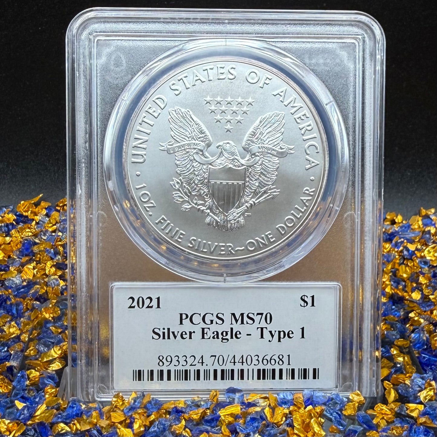 2021 $1 American Silver Eagle PCGS MS70 Thomas Cleveland Signed Blue Label Rare 1 of 50 Mint