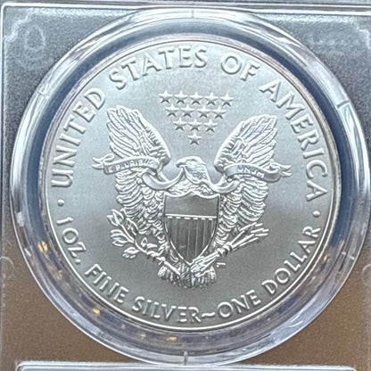 2021 $1 American Silver Eagle PCGS MS70 Thomas Cleveland Signed Blue Label Rare 1 of 50 Mint