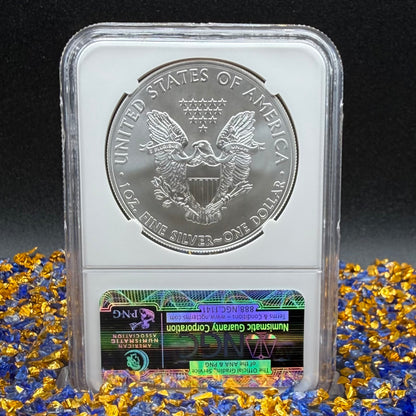 2014 San Francisco $1 American Silver Eagle NGC MS70 Early Releases Trolly Label Mint Condition
