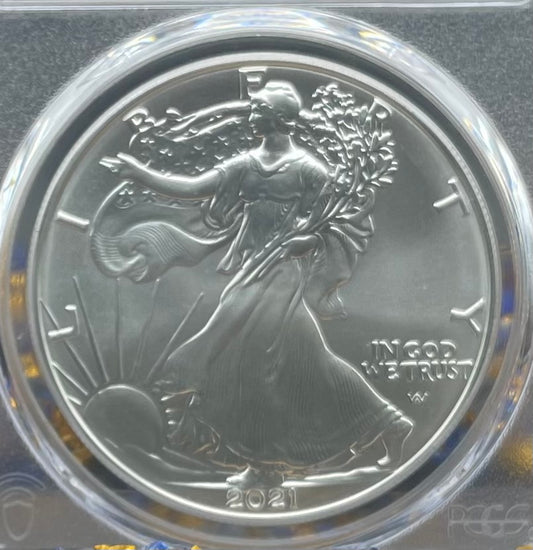 2021 T-2 $1 (W) American Silver Eagle PCGS MS70 NFL Hall of Fame Andre Reed Signed 1 of 100