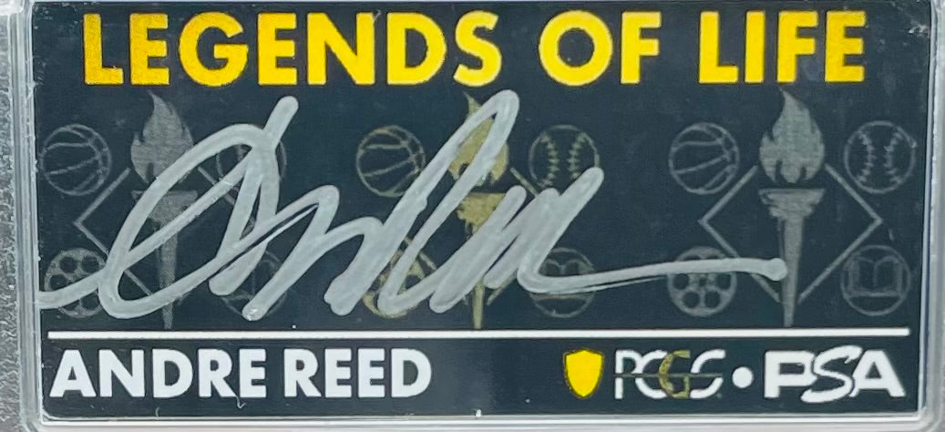 2021 T-2 $1 (W) American Silver Eagle PCGS MS70 NFL Hall of Fame Andre Reed Signed 1 of 100