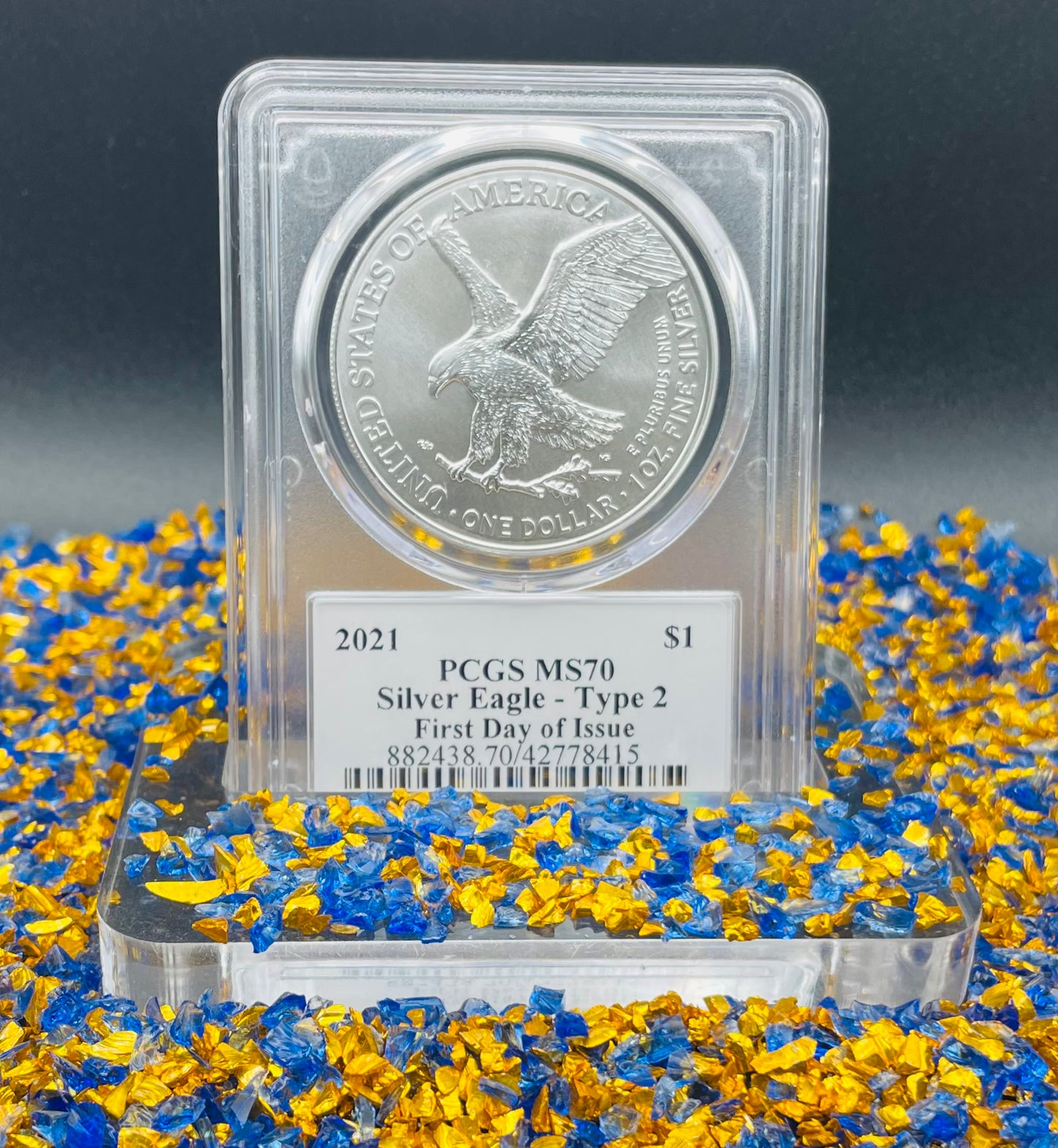 2021 $1 American Silver Eagle PCGS MS70 Type 2 Thomas Rogers Signed Label Mint Condition Rare (1 of 2500)