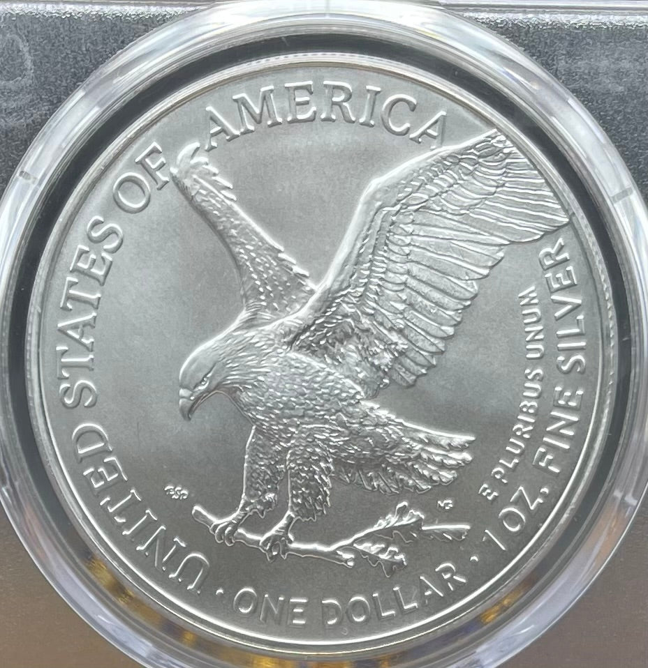 2023 $1 American Silver Eagle PCGS MS70 Thomas Rogers Signed Flag Label Mint Condition (Rare 1 of 250)