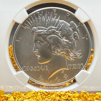 2023 United States Peace Silver Dollar $1 NGC Early Releases MS70 Jessie James Label Mint! (1 of 7,329)
