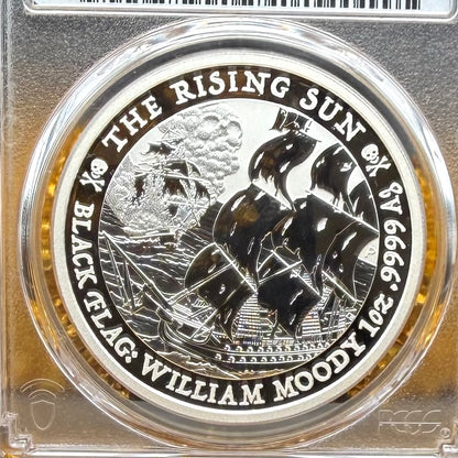 2022-P 1 oz Tuvaluan Silver Dollar $1 PCGS MS70 The Rising Sun - Black Flag (1 of 38)