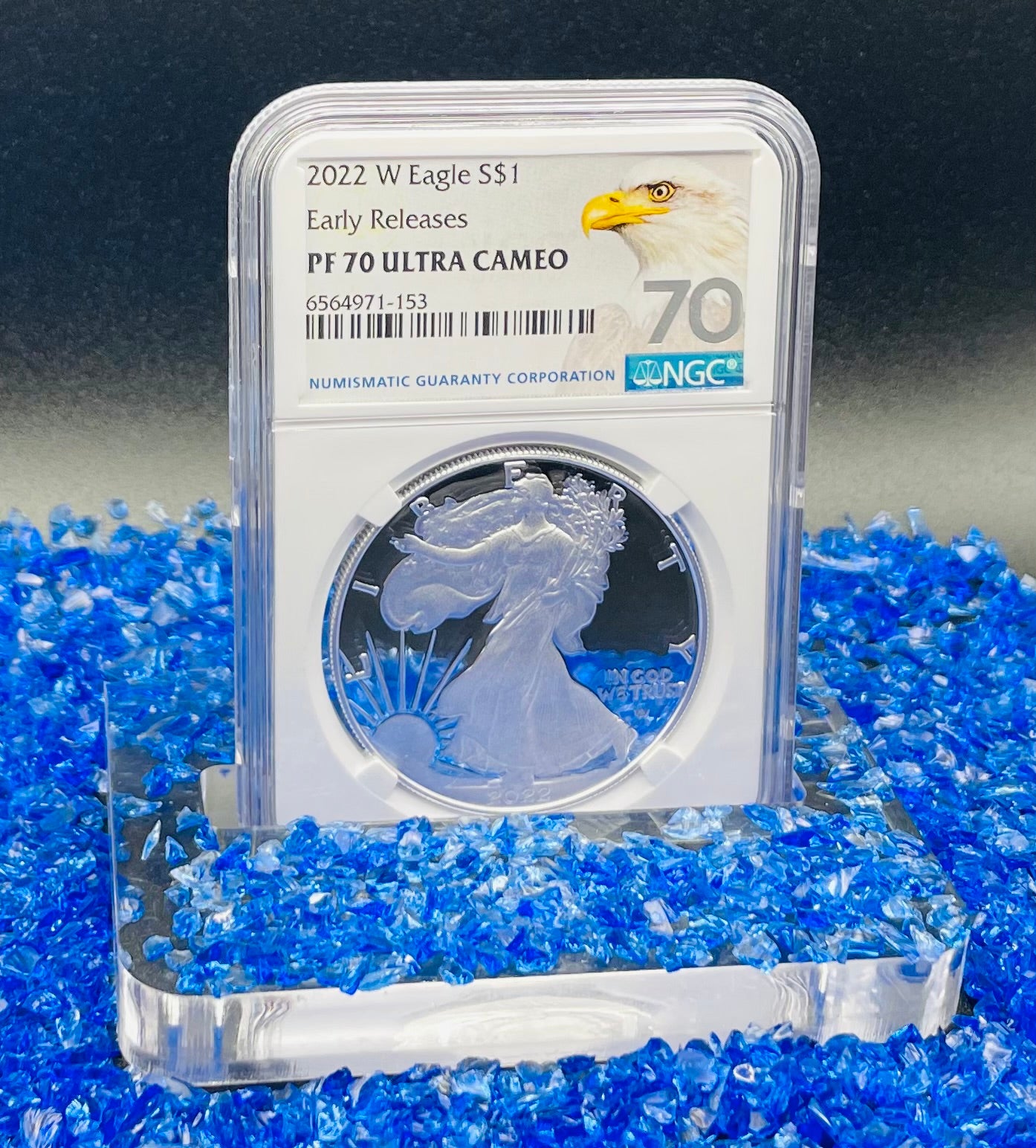 Proof 2022 (W) $1 American Silver Eagle NGC PF70 Early Releases Modern Silver Eagle Label Mint Condition (1 of 4,817)