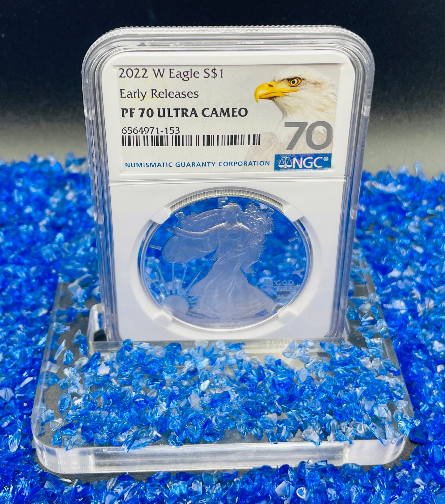 Proof 2022 (W) $1 American Silver Eagle NGC PF70 Early Releases Modern Silver Eagle Label Mint Condition (1 of 4,817)