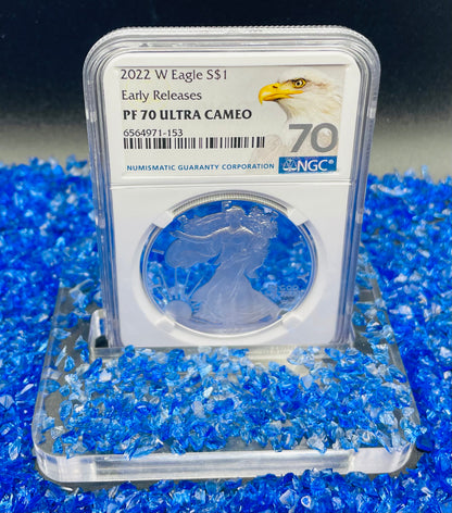 Proof 2022 (W) $1 American Silver Eagle NGC PF70 Early Releases Modern Silver Eagle Label Mint Condition (1 of 4,817)