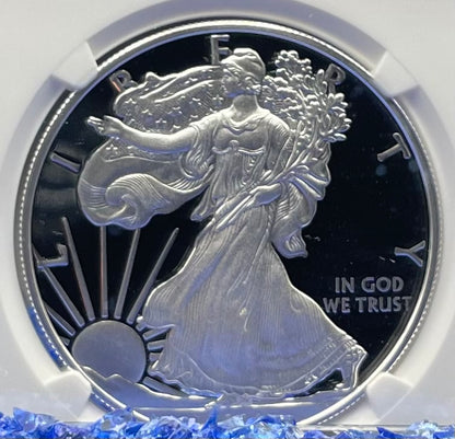 Proof 2021 Type 1 (W) $1 American Silver Eagle NGC PF70 First Day of Issue Congratulations Set 35th Anniversary (1 of 3,141)