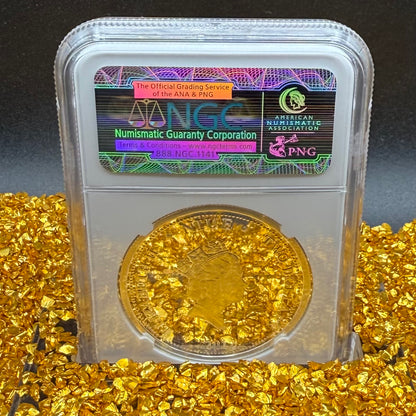 2012 Niue Silver Dollar $2 NGC PF70UC American Reptile Florida Alligator - 24K Gold (1 of 149)