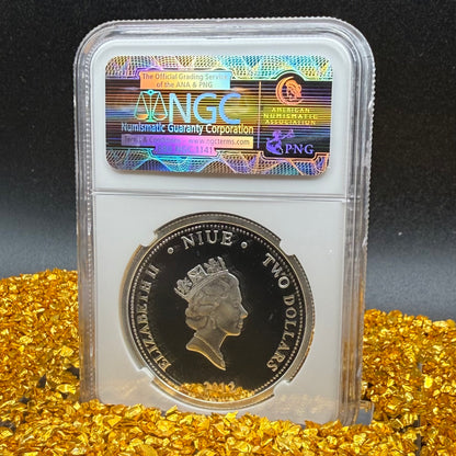 2012 Niue Silver Dollar $2 NGC PF70UC American Reptile Florida Alligator - 24K Gold (1 of 149)
