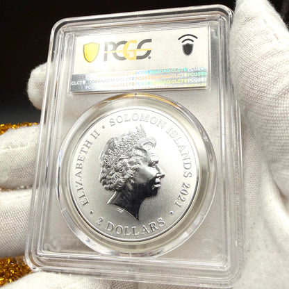 2021 1 oz Solomon Islands Silver Dollar $2 PCGS MS70 Pirate Ching Shih (1 of 6)