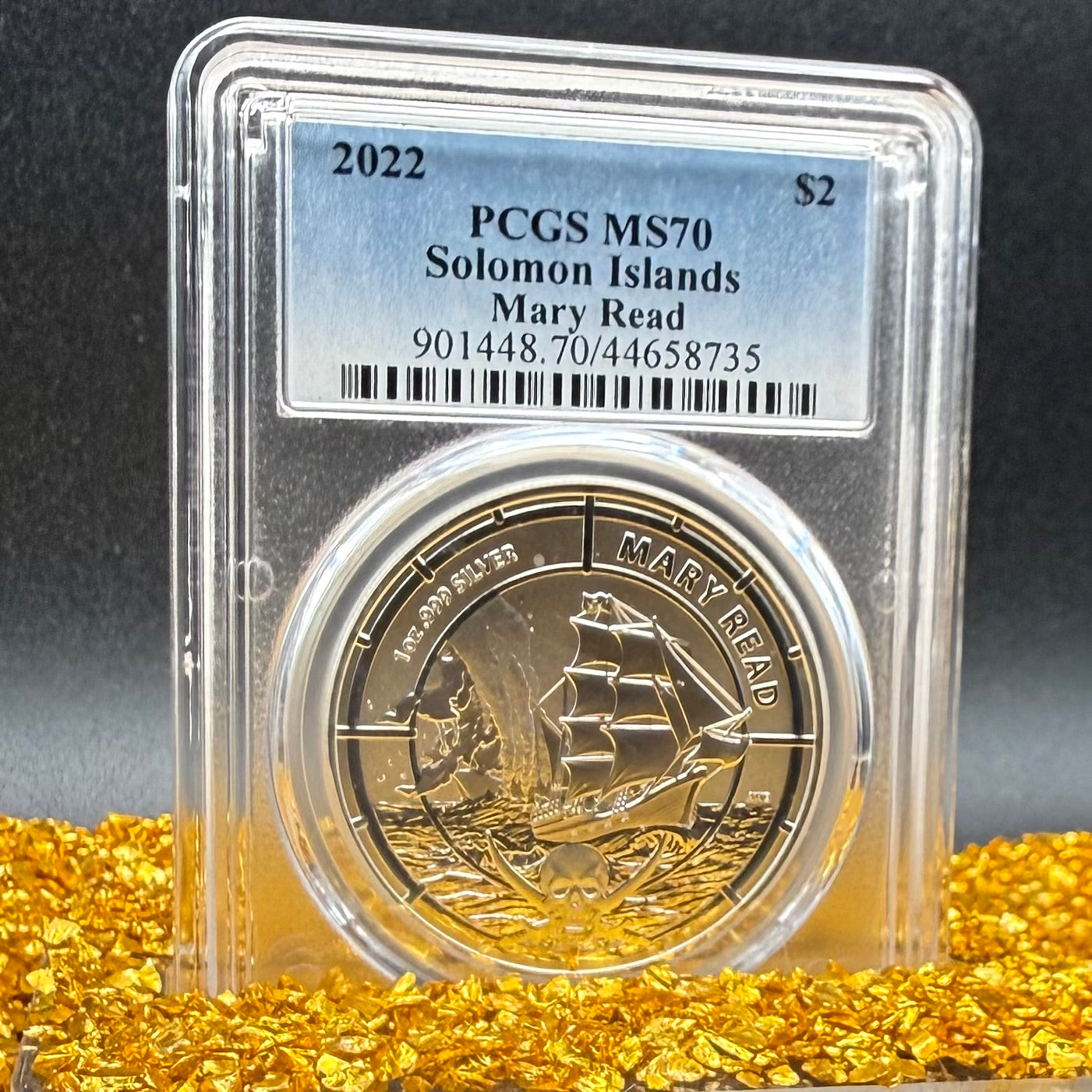 2022 1 oz Solomon Islands Silver Dollar $2 PCGS MS70 Pirate Mary Read (1 of 16)