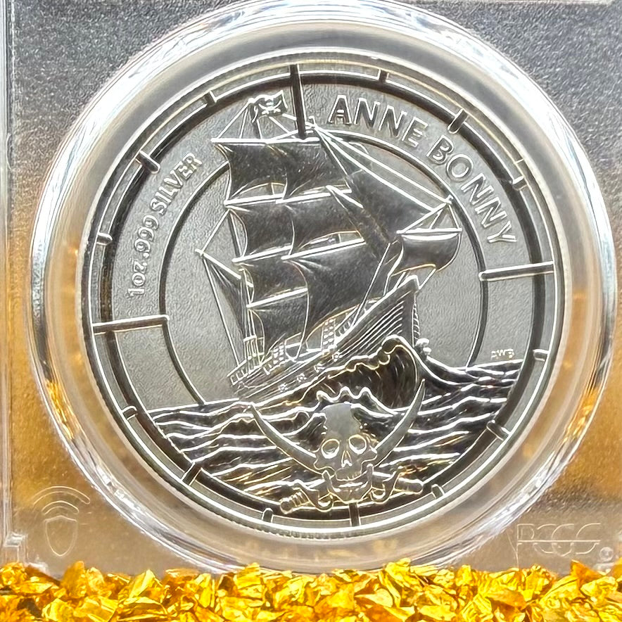 2021 1 oz Solomon Islands Silver Dollar $2 PCGS MS70 Pirate Anne Bonny (1 of 8) Mint!