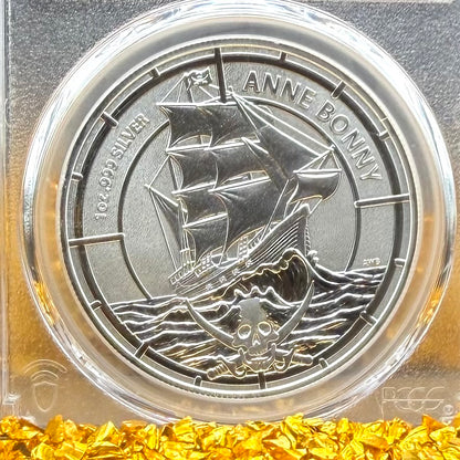 2021 1 oz Solomon Islands Silver Dollar $2 PCGS MS70 Pirate Anne Bonny (1 of 8) Mint!