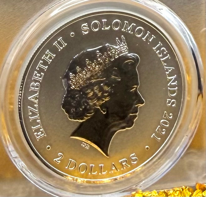 2021 1 oz Solomon Islands Silver Dollar $2 PCGS MS70 Pirate Anne Bonny (1 of 8) Mint!