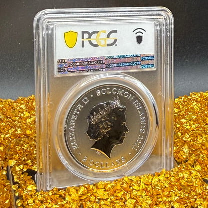 2021 1 oz Solomon Islands Silver Dollar $2 PCGS MS70 Pirate Anne Bonny (1 of 8) Mint!