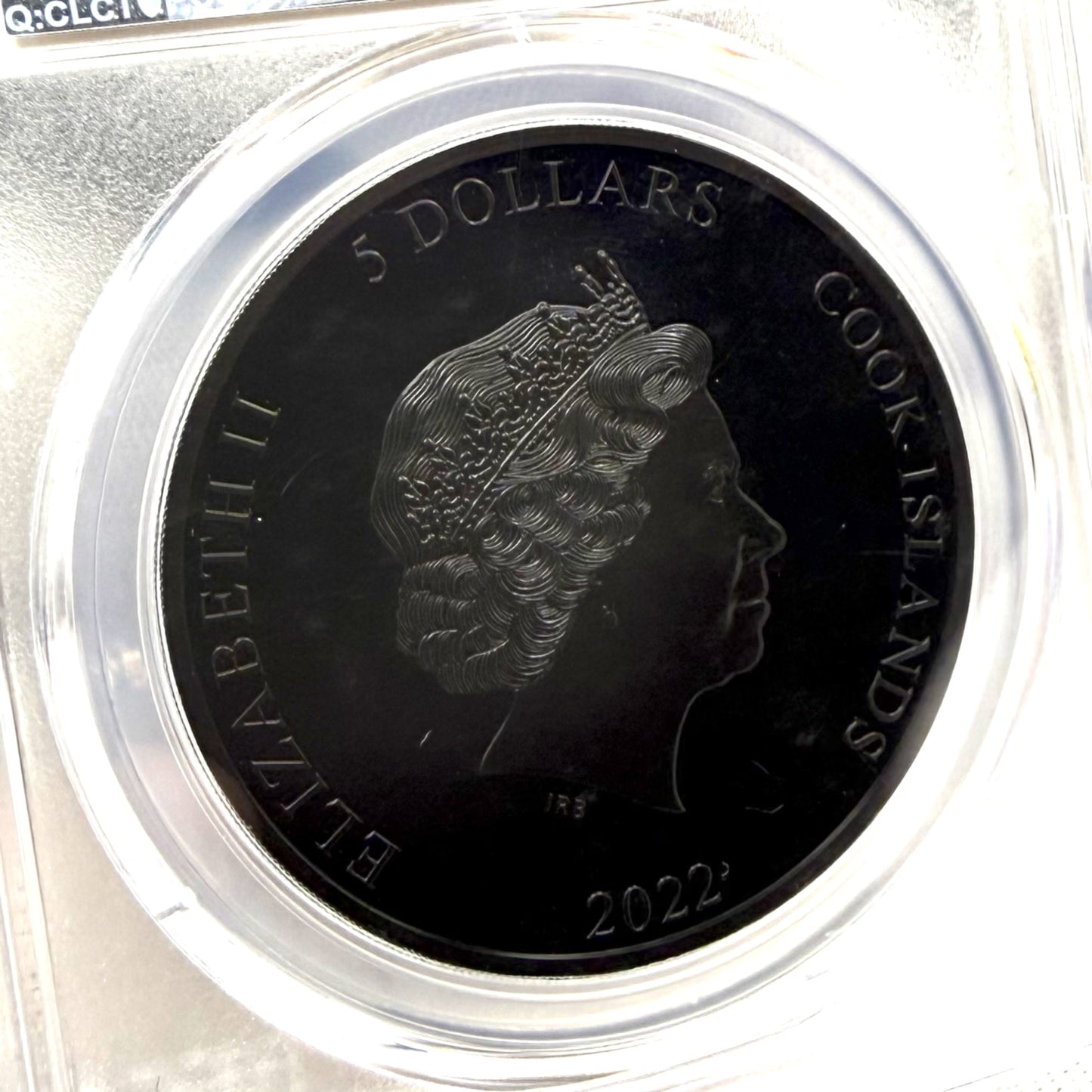 2022 1 oz $5 Cook Islands Silver Dollar PCGS PR70DCAM FDOI Iron Maiden 'The Number of the Beast'Black Obsidian Finish (1 of 249)
