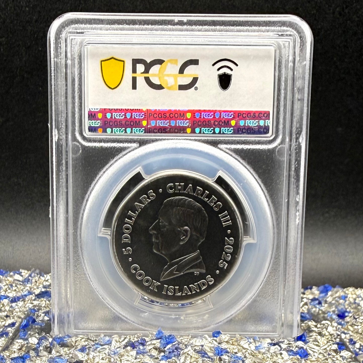 2025 1 oz $5 Cook Islands Silver Dollar PCGS FDOI SP70 Burnished Ultra High Relief Leon Antique Finish (1 of 50) Mint!