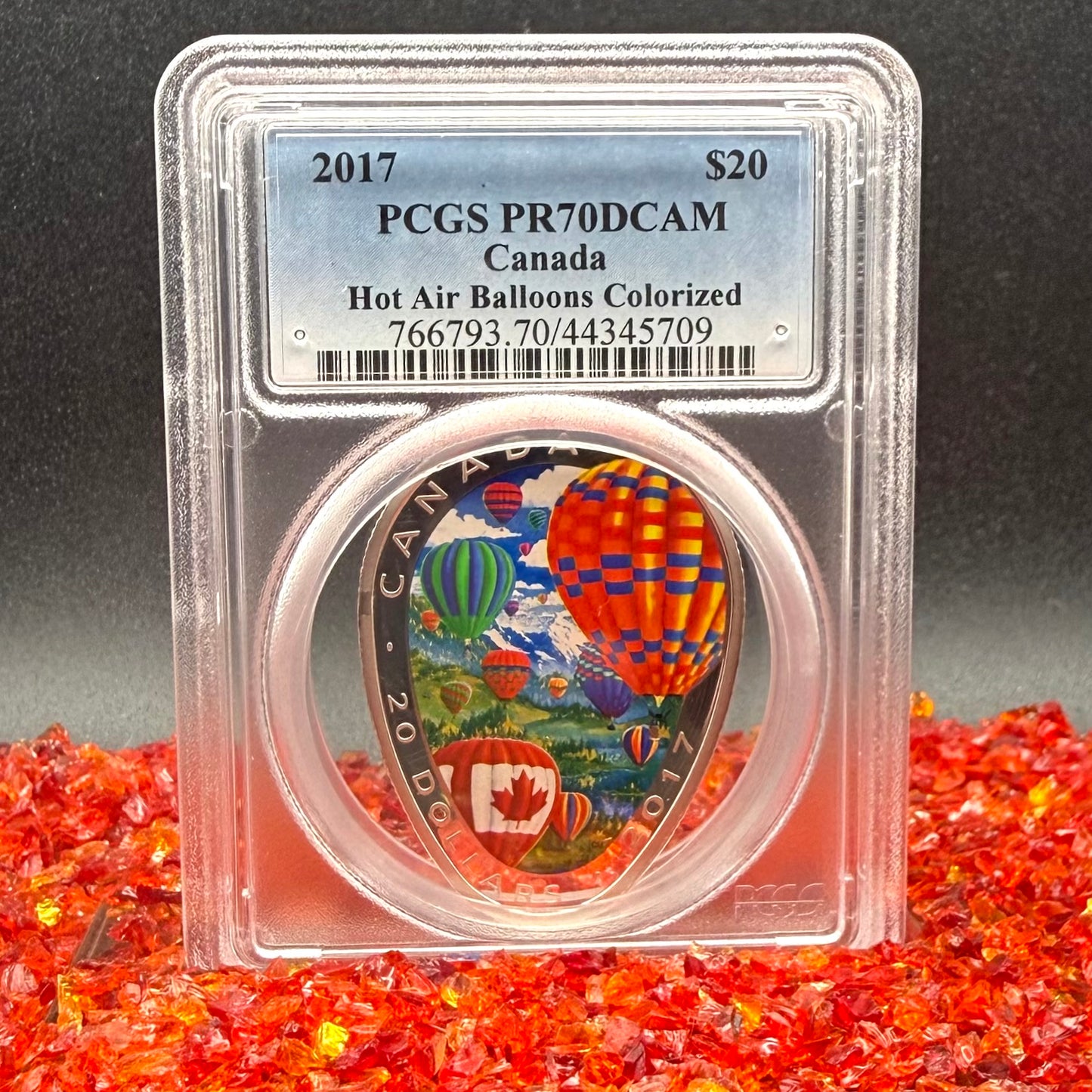 2017 $20 Canada Silver Dollar PCGS PR70DCAM Hot Air Balloons Colorized (1 of 2)