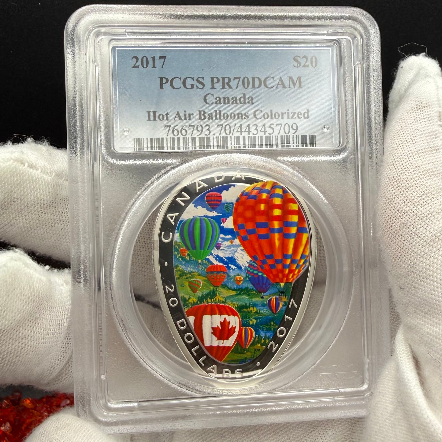 2017 $20 Canada Silver Dollar PCGS PR70DCAM Hot Air Balloons Colorized (1 of 2)