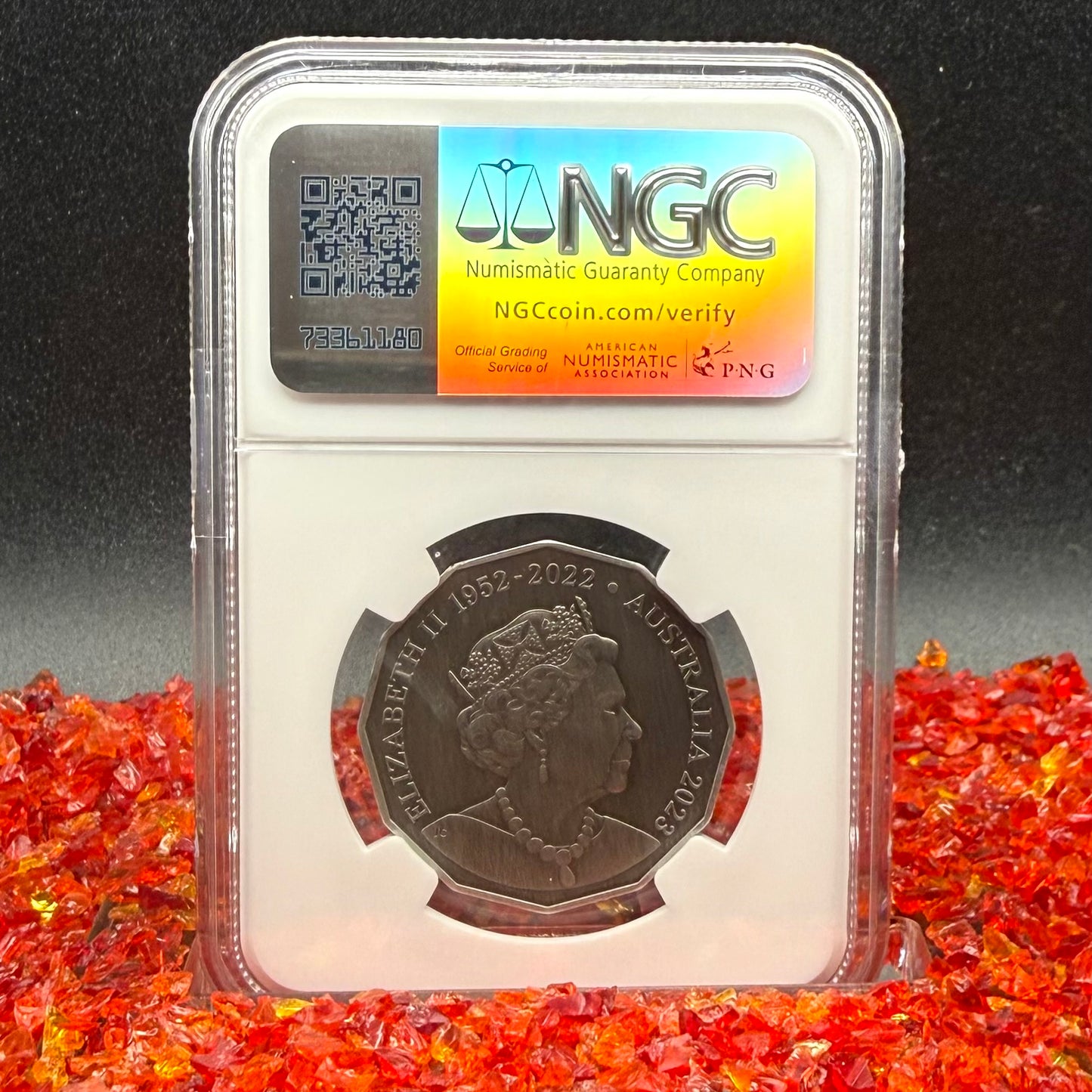 2023 S50C Australia Silver Dollar NGC MS70 AC/DC 50th Anniversary Antique Finish (1 of 21)