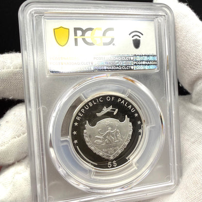 2021 1 oz Palau Silver Dollar $5 PCGS FDOI PR70DCAM Lady Bug Lady Luck High Relief Colorized (1 of 173)