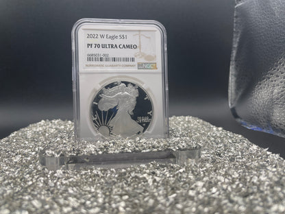 Proof 2022 (W) $1 American Silver Eagle NGC PF70 Modern Brown Label (1 of 5,895)