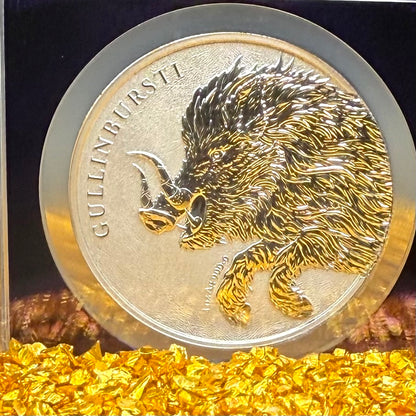 2025 1 oz .9999 Silver Private Issue NGC MS70 Germania Gullinbursti Purple Holder Mint!