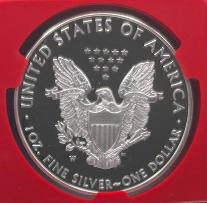 Proof 2016 (W) $1 American Silver Eagle NGC PF70 Christmas Tree (Lettered Edge) 30th Anniversary Label Red Core