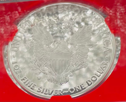 Proof 2016 (W) $1 American Silver Eagle NGC PF70 Christmas Tree (Lettered Edge) 30th Anniversary Label Red Core