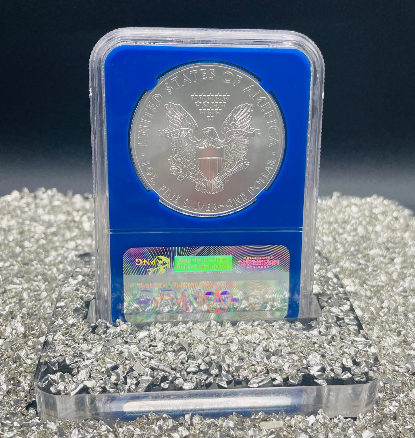 2016 (W) $1 American Silver Eagle NGC MS70 First Day of Issue Blue Core (Rare 1 of 3,054)