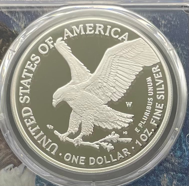 Proof 2022 (W) $1 American Silver Eagle PCGS PR70DCAM FDOI Rare American Eagle Holder (1 of 191)