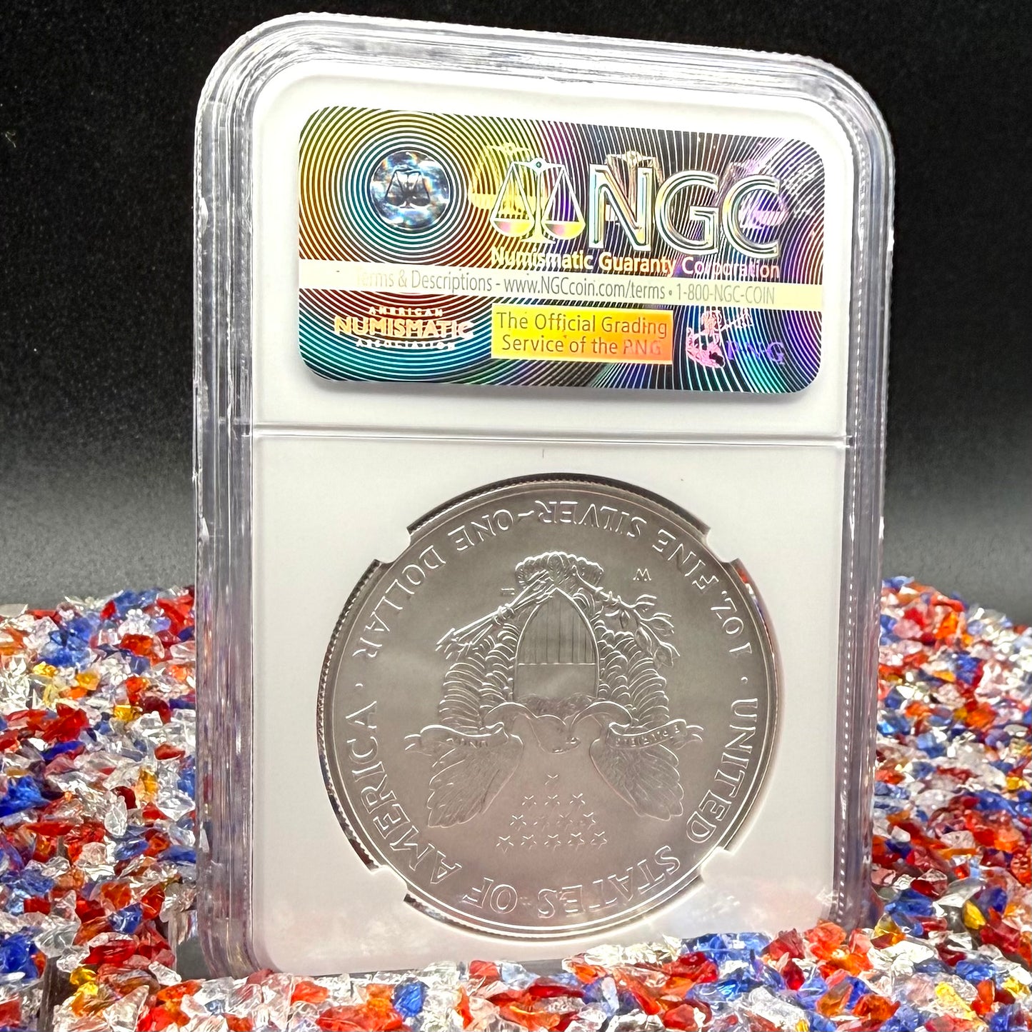 2007 Burnished $1 American Silver Eagle NGC MS70 Mike Castle Signed Label 1 of 544 Mint